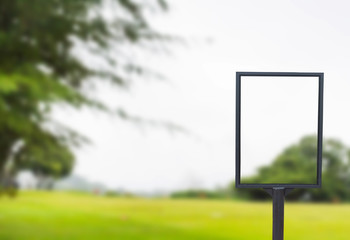 Fototapeta premium Empty billboard on nature
