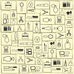 Fashion and beauty women accessories  icons