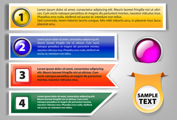 Stationery items for infographic