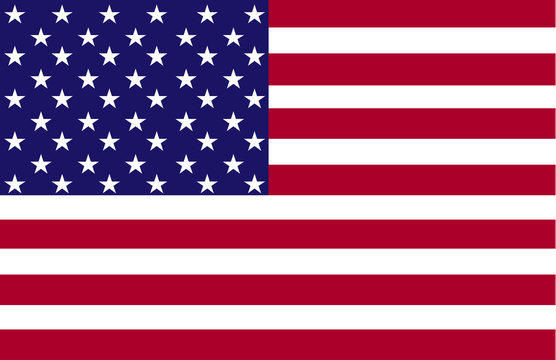 vector USA flag standard sizes, and colors of fifty stars