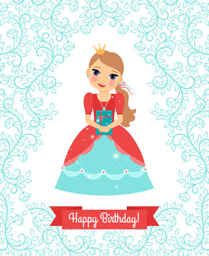Little Princess happy birthday card