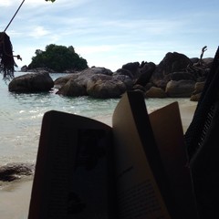 Reading at the sea