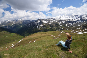 Naklejka premium young woman