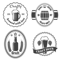 Craft beer brewery badges and logo