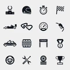 Türaufkleber Car race icons set © K3Star