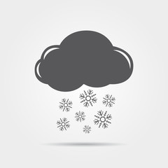 Cloud with snow icon
