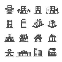 Fototapeta premium building icon set, vector eps10