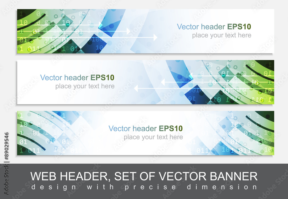 Poster web header or banner for your project, vector illustration with technological pattern.