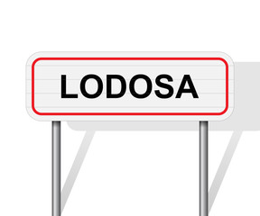 Welcome to Lodosa Spain road sign vector