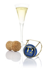 Champagnerdeckel mit der Aufschrift 12 Jahre
