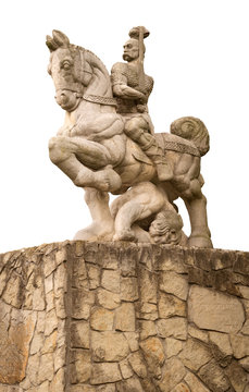Monument to Prince Svyatoslav in Kyiv, Ukraine
