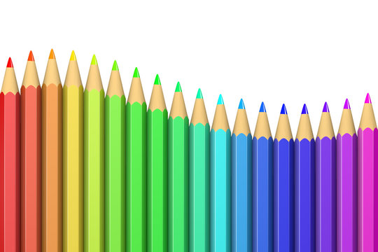 Series of Colorful Crayons