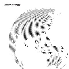 Vector abstract dotted globe, Central heating views over East As