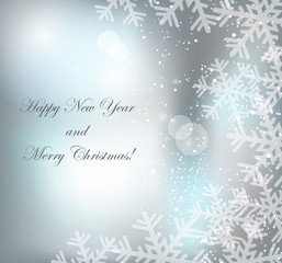 Merry Christmas Landscape. Vector  Happy New Year