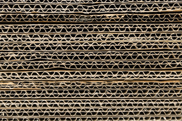 Stack of Corrugated Cardboard Background