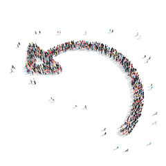 group  people  shape  arrow
