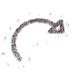 group  people  shape  arrow