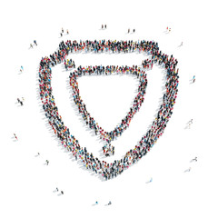 group  people  shape  shield protection