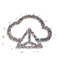 group  people  shape  cloud
