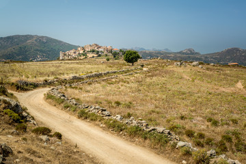 Village of Sant'Antonino in Balagne region of Corsica