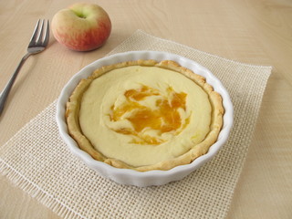 Quark-Pfirsich-Tarte
