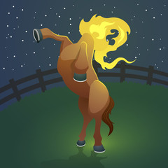  Mula sem cabe&ccedil;a (Headless Mule), a cursed woman - legend of the brazilian folklore - legend of the brazilian folklore