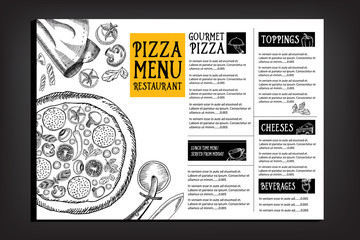 Cafe menu restaurant brochure. Food design template.