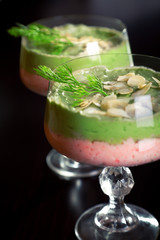 Crab and avocado mousse