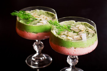 Crab and avocado mousse