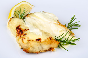 Baked perch fillet