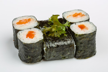 Sushi with salmon