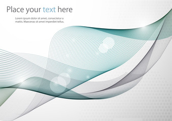 Abstract colorful background with wave, illustration