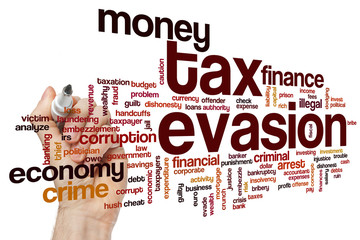 Tax evasion word cloud