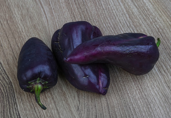 Violet bell peppers