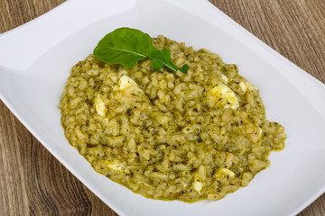 Risotto with pesto
