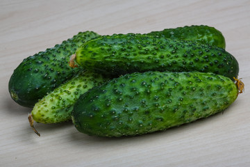 Fresh ripe cucumbers