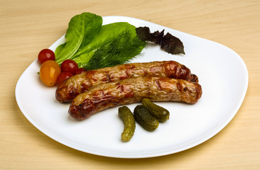 Grilled sausages