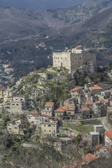 Fototapeta na wymiar Castelveccio di Rocca Barbena