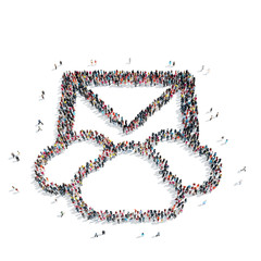 group  people  shape  letter cloud.