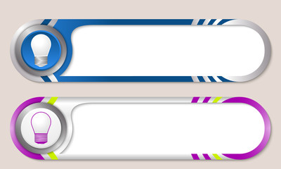 Vector buttons for your text and bulb