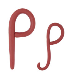 Plasticine letter «P»..