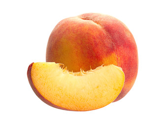 Slace peach fruit