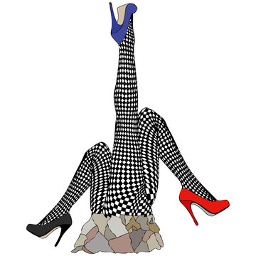 recommend clip art: Statue in tribute to fishnet stockings