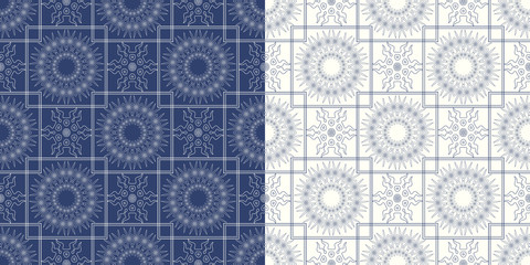 Ornamental seamless pattern with traditional Arabic ornaments. 