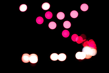 abstract dark bokeh lights background ,  defocused background, g
