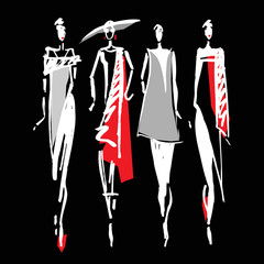 Beautiful Woman silhouette. 