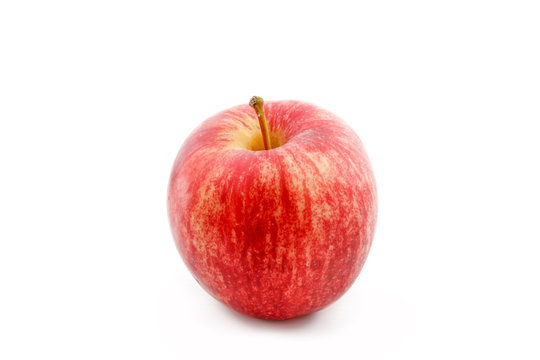 Apple ripe on white background