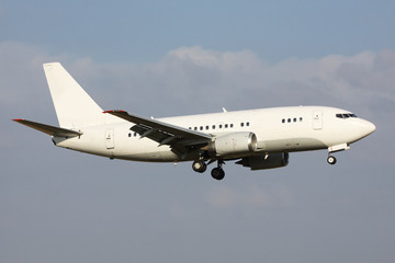 White Airliner Landing