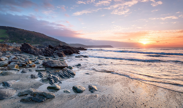 Sunrise on the Cornwall Coast