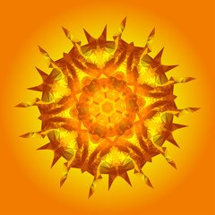 Abstract low poly sun